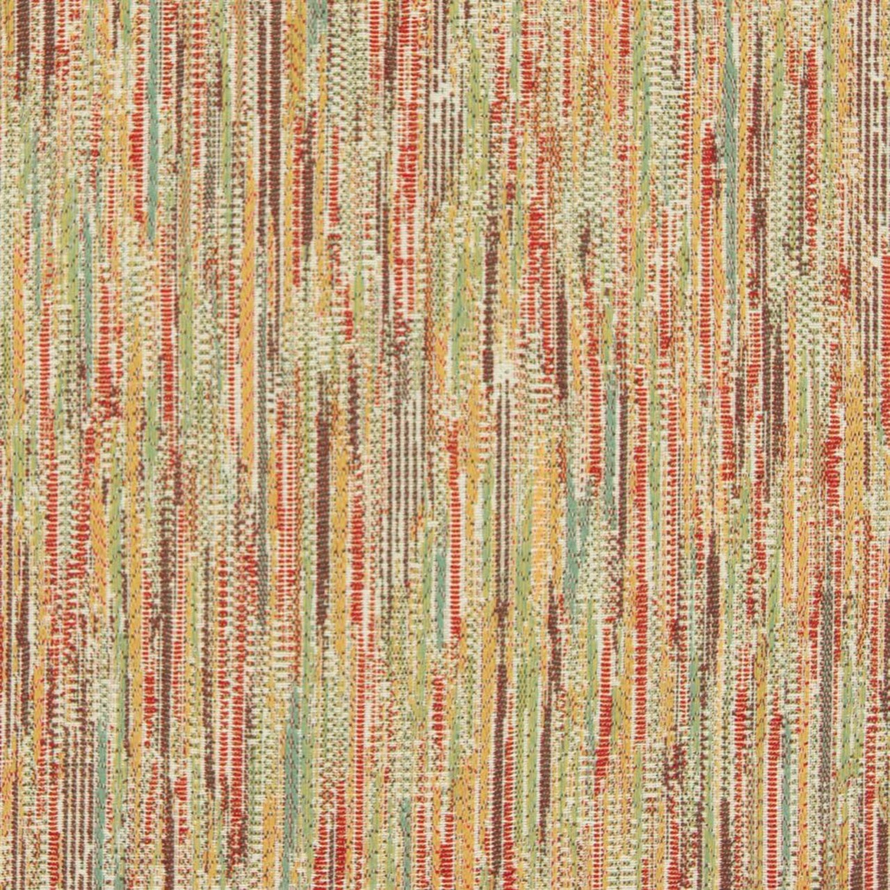 Aqua Brown Red Small Scale Woven Pattern Upholstery Fabric by The Yard - SKU: Piper Fiesta